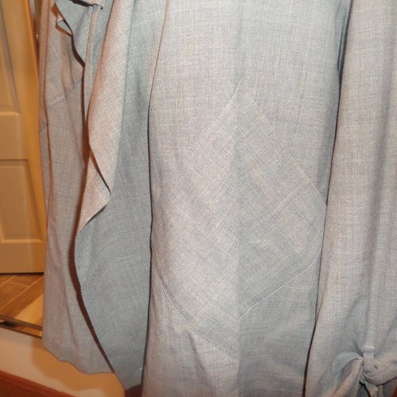 Thin wool blend loose jacket - Picture 3 of 5